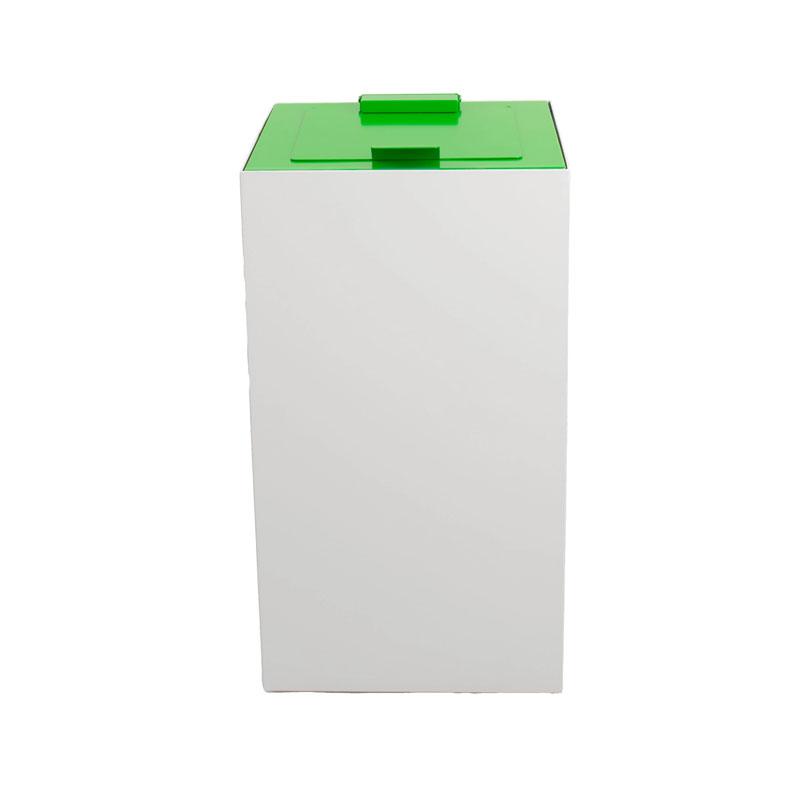 Top met klepdeksel voor modulaire afvalscheidingsunit 90 liter, V-part - groen