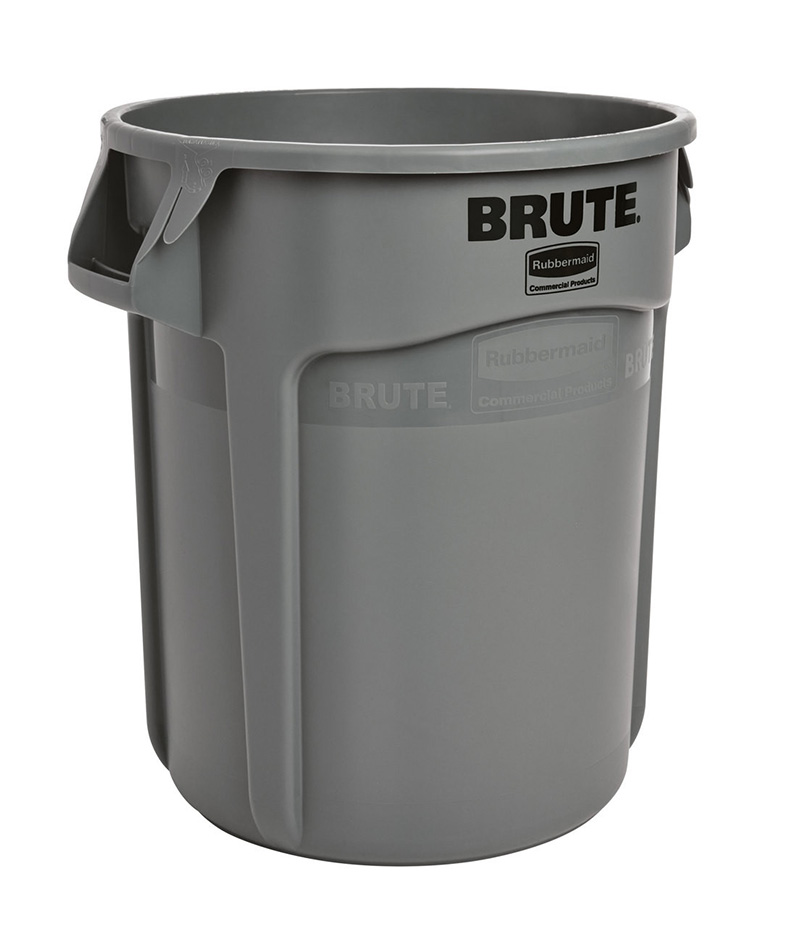 Ronde Brute container 37,9 liter, Rubbermaid - grijs