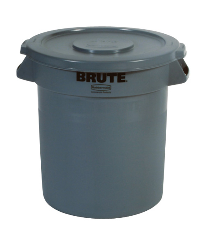 Ronde Brute container 37,9 liter, Rubbermaid - grijs