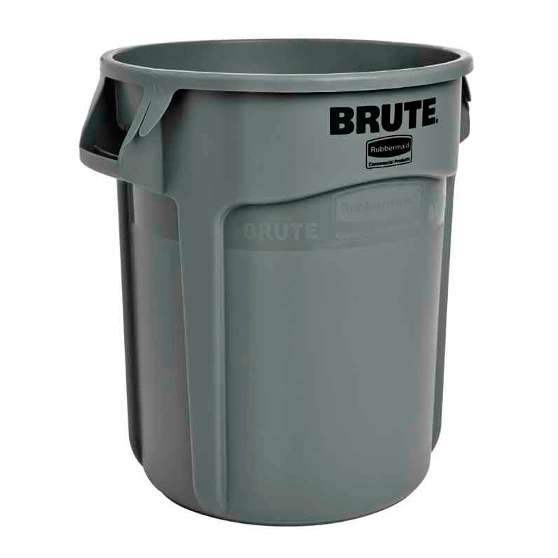 Ronde Brute container 75,7 liter, Rubbermaid - grijs