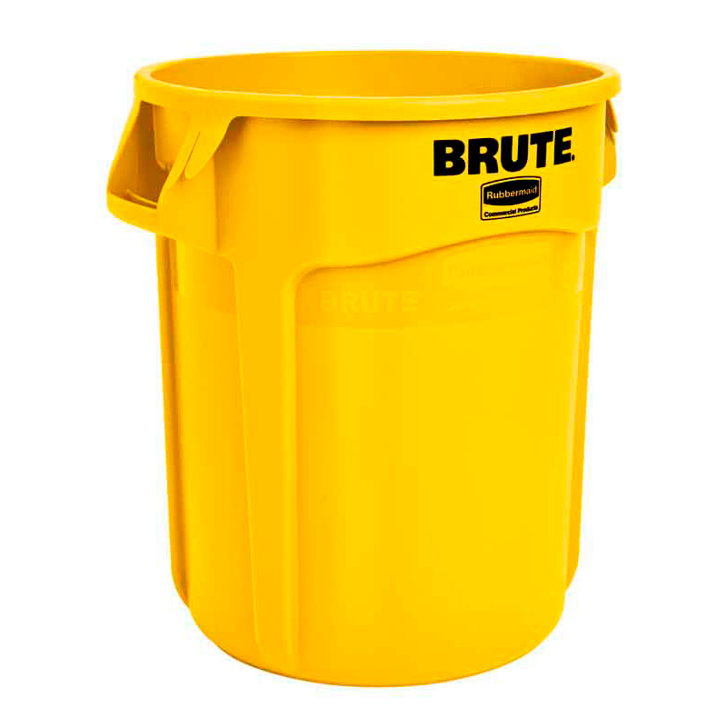 Ronde Brute container 75,7 liter, Rubbermaid - geel