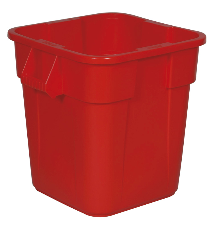 Vierkante Brute container 106 liter, Rubbermaid - rood