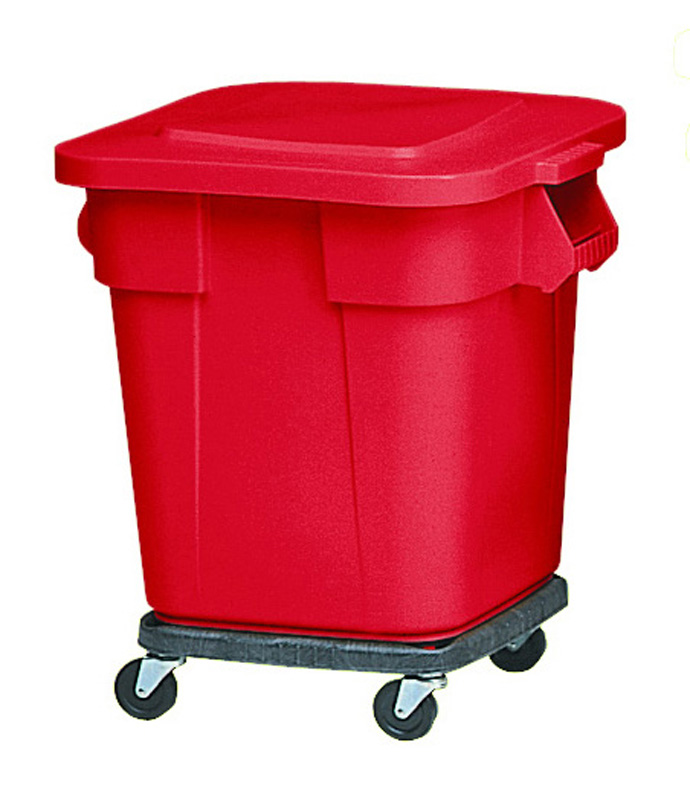 Vierkante Brute container 106 liter, Rubbermaid - rood