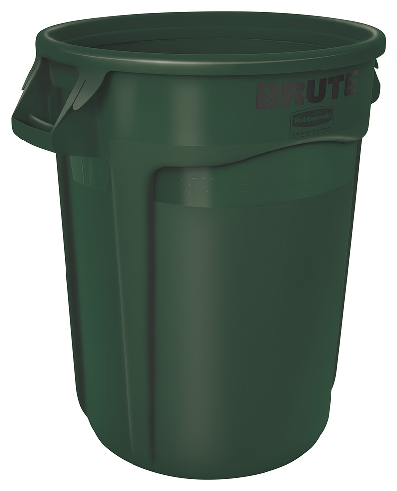 Ronde Brute container 121,1 liter, Rubbermaid - donkergroen