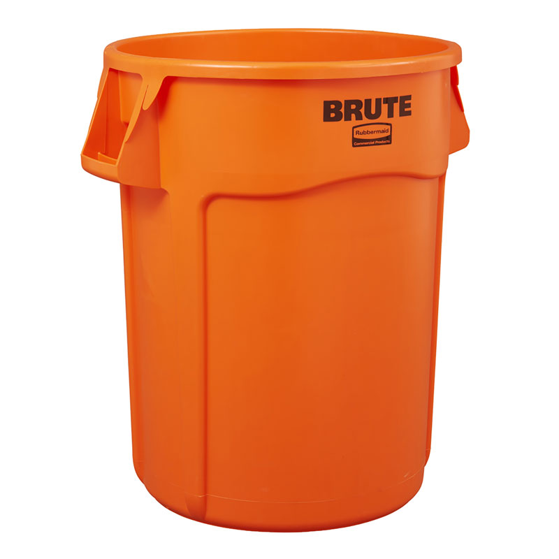 Ronde Brute container 121,1 liter, Rubbermaid - oranje