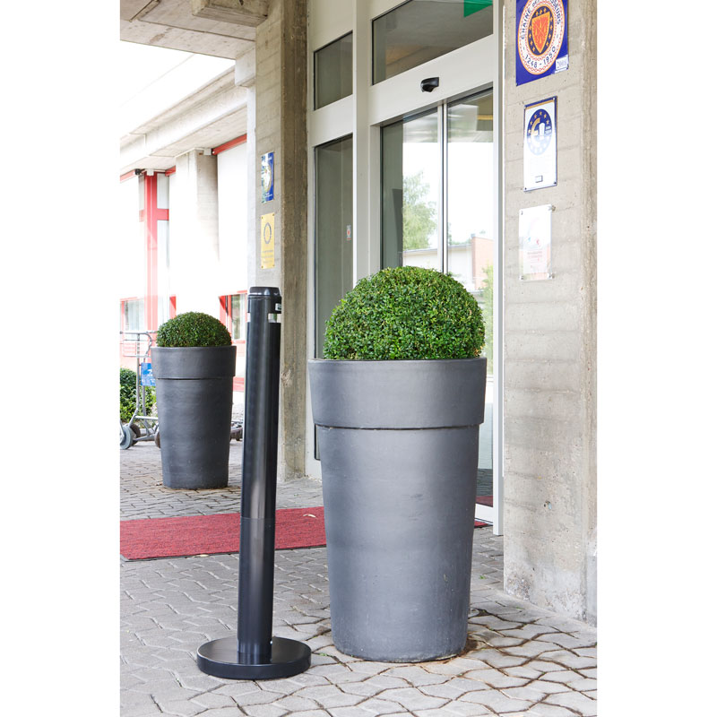 Smokers' Pole, Rubbermaid - zwart