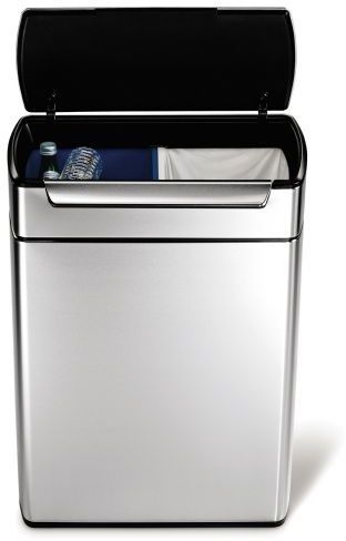 Rectangular Touch-Bar Bin 2x24 liter, Simplehuman