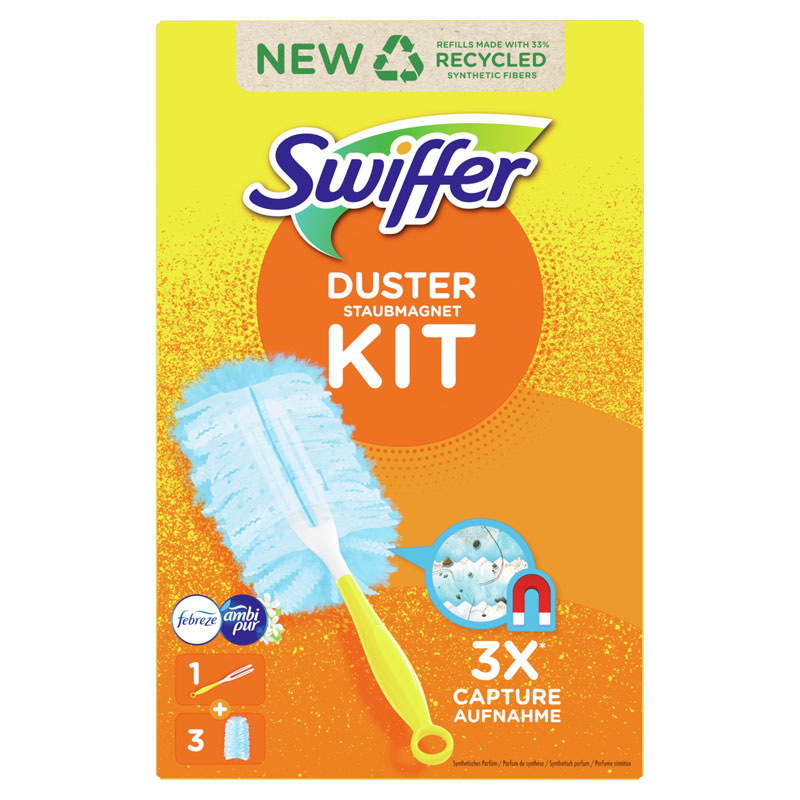 Duster Trap & Lock-kit (1 Handvat + 3 Navullingen), SWIFFER