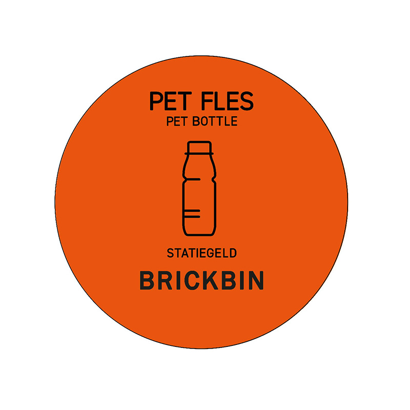 Forex Afvalstroomsticker PET, Brickbin