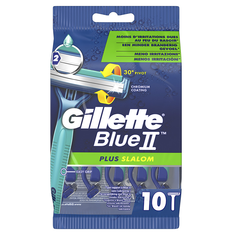 Blue II Plus Slalom Wegwerpmesjes 10st, Gillette