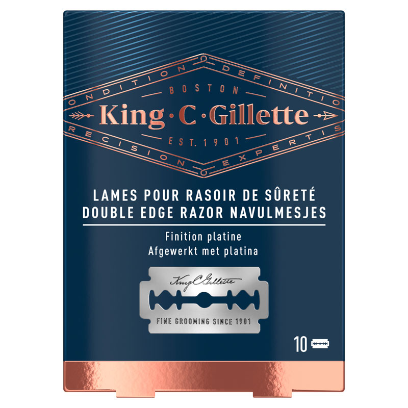 Double Edge Safety Razor mesjes 10 Navulmesjes, KING C GILLETTE