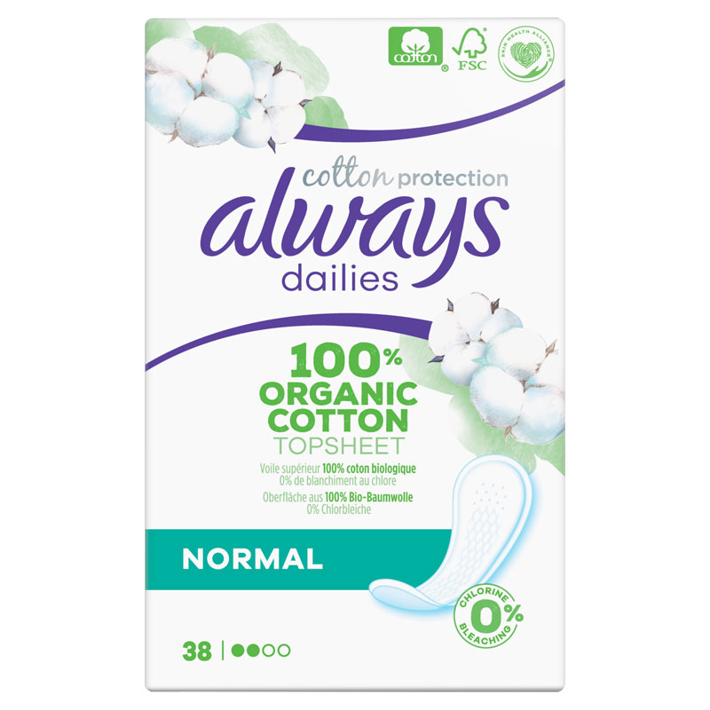 Dailies Cotton Protection Inlegkruisjes Normal 38 stuks, ALWAYS