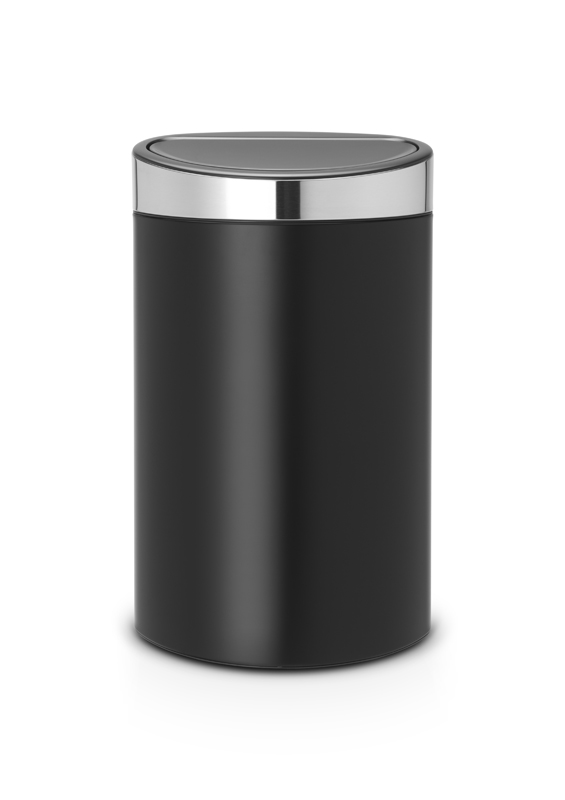 Touch Bin New 40 liter, Brabantia - mat rvs, mat zwart