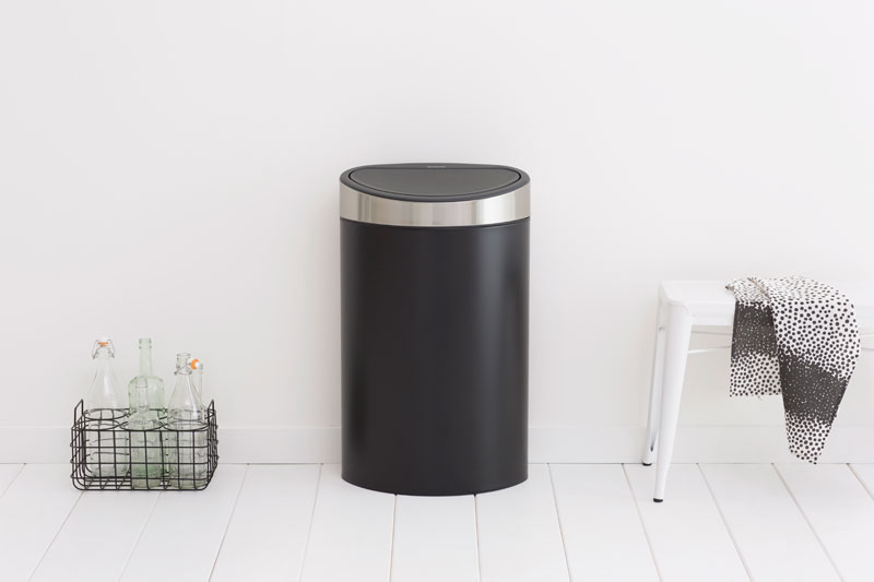 Touch Bin New 40 liter, Brabantia - mat rvs, mat zwart