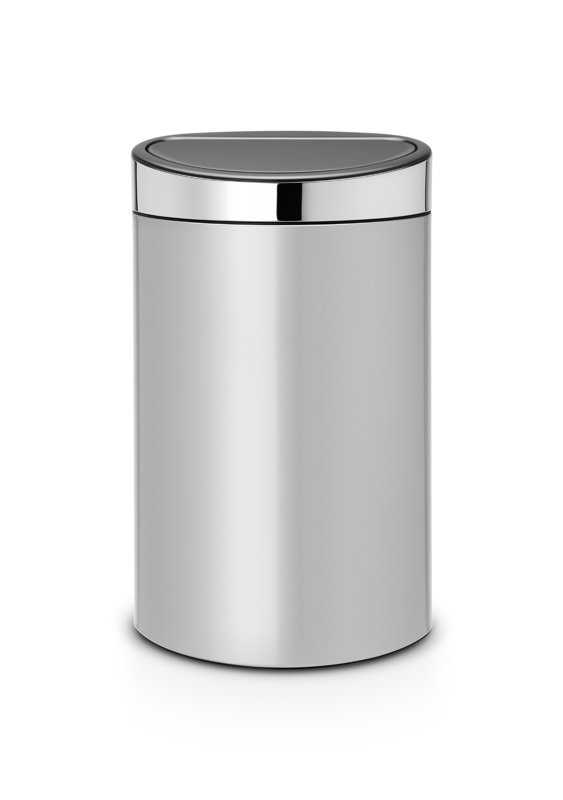 Touch Bin 40 liter, Brabantia - metallic grijs