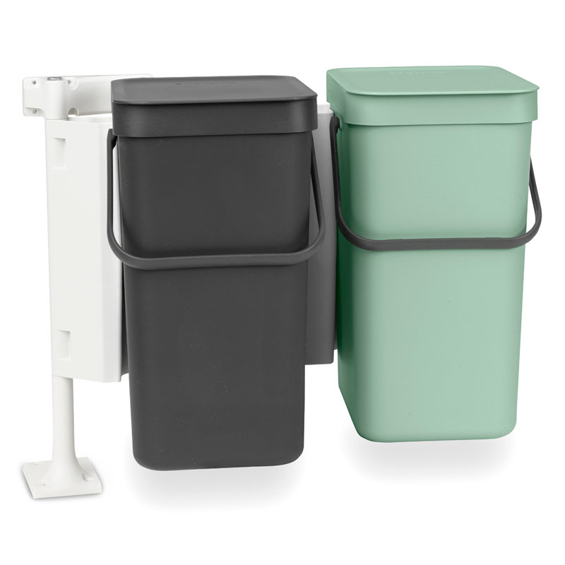 Inbouwafvalemmer Sort & Go 2x12 liter, Brabantia