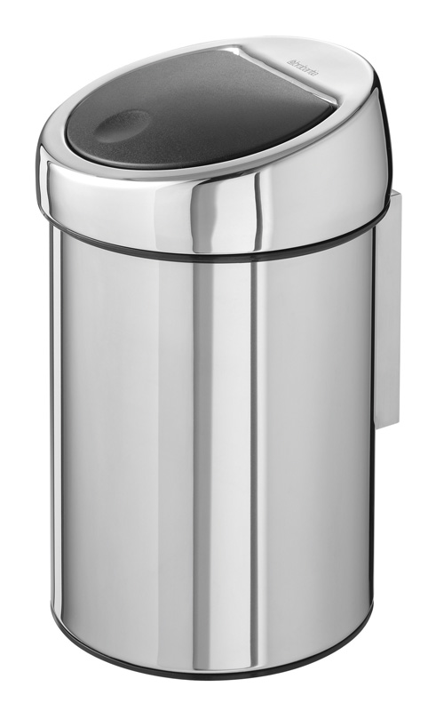 Wandafvalemmertje Touch Bin 3 liter, Brabantia - chroom