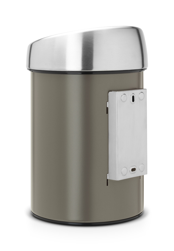 Wandafvalemmertje Touch Bin 3 liter, Brabantia - platinum