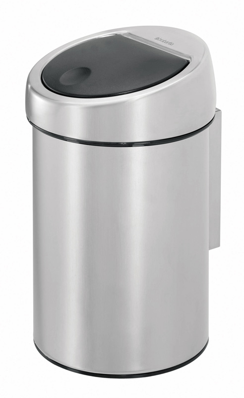 Wandafvalemmertje Touch Bin 3 liter, Brabantia - mat RVS FPP