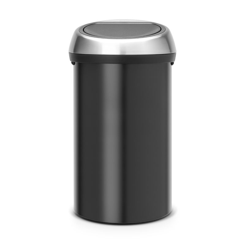 Touch Bin 60 liter, Brabantia - mat rvs, mat zwart