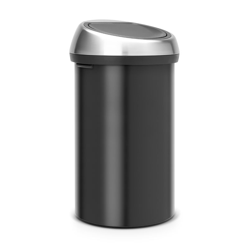 Touch Bin 60 liter, Brabantia - mat rvs, mat zwart