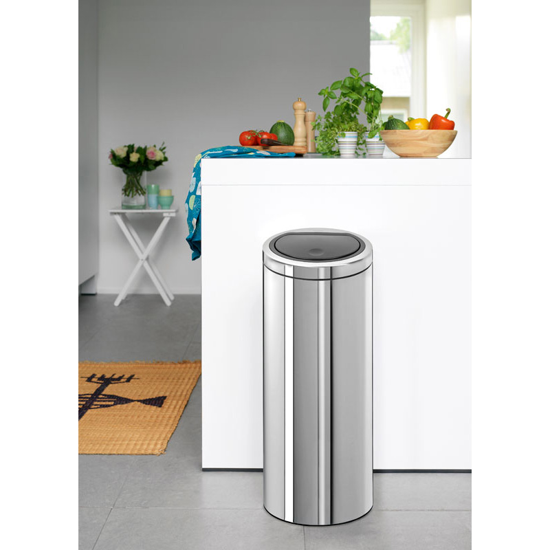 Flattop bin 30 liter, Brabantia - RVS