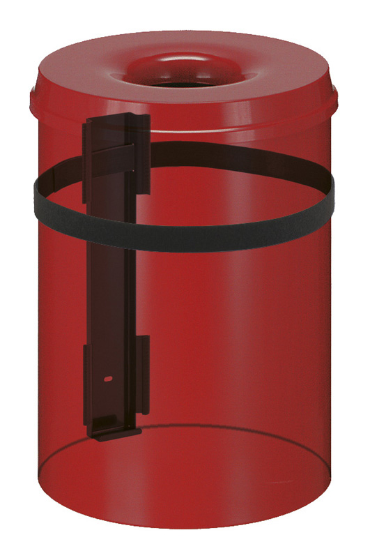 Vlamdovende papierbak 30 liter, V-part - rood