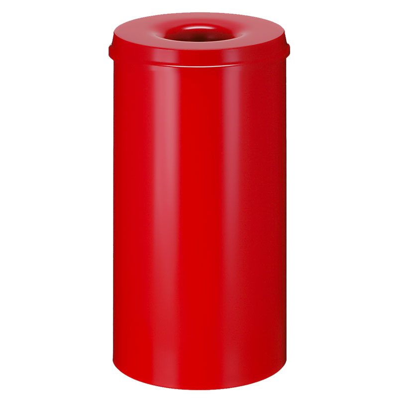 Vlamdovende papierbak 50 liter, V-part - rood