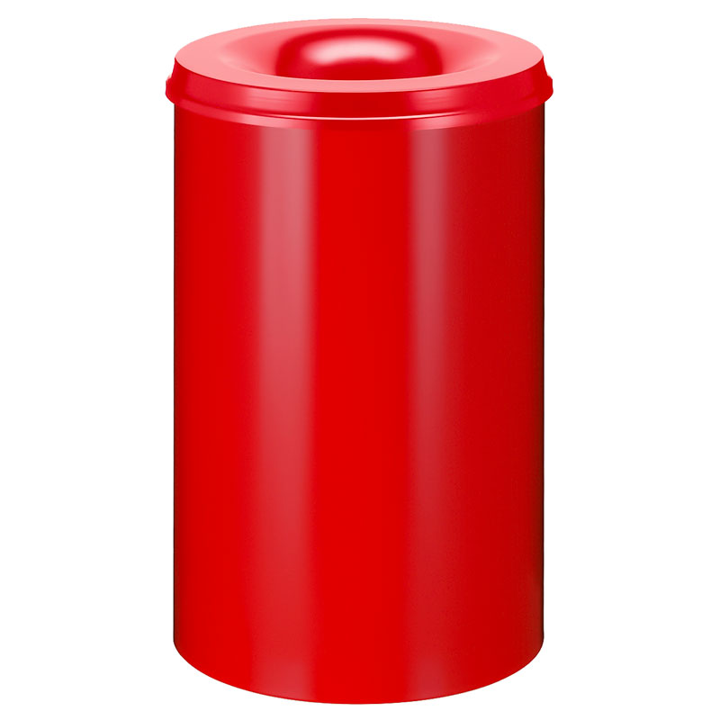 Vlamdovende papierbak 110 liter, V-part - rood