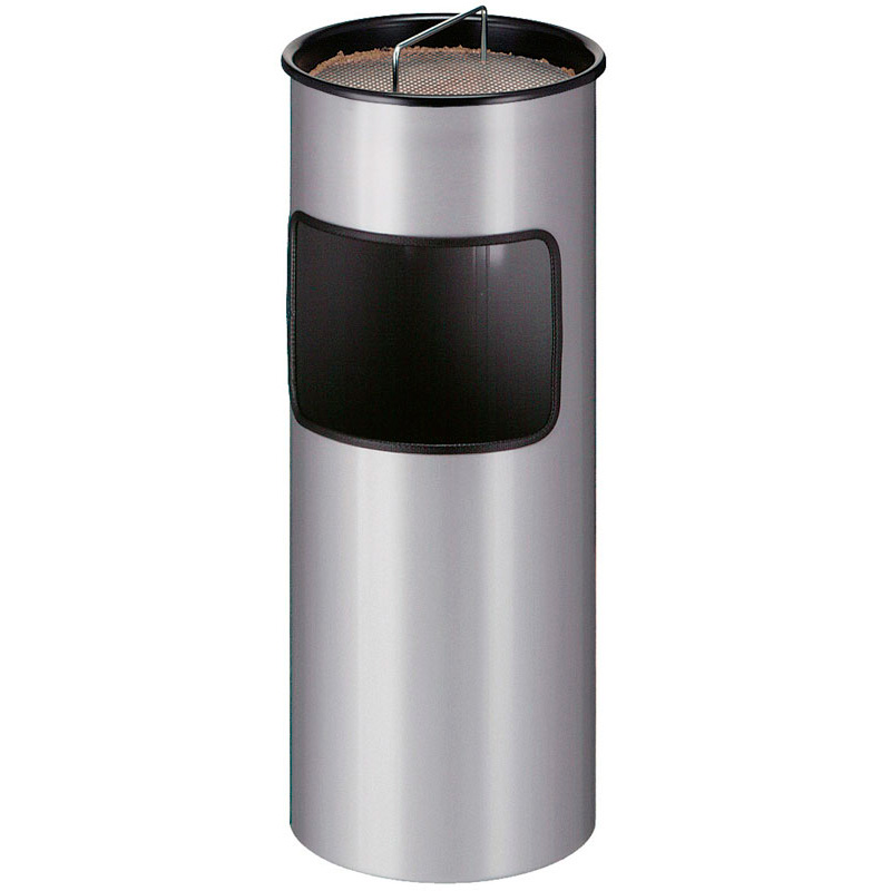 As-papierbak 30 liter, V-part - aluminiumgrijs