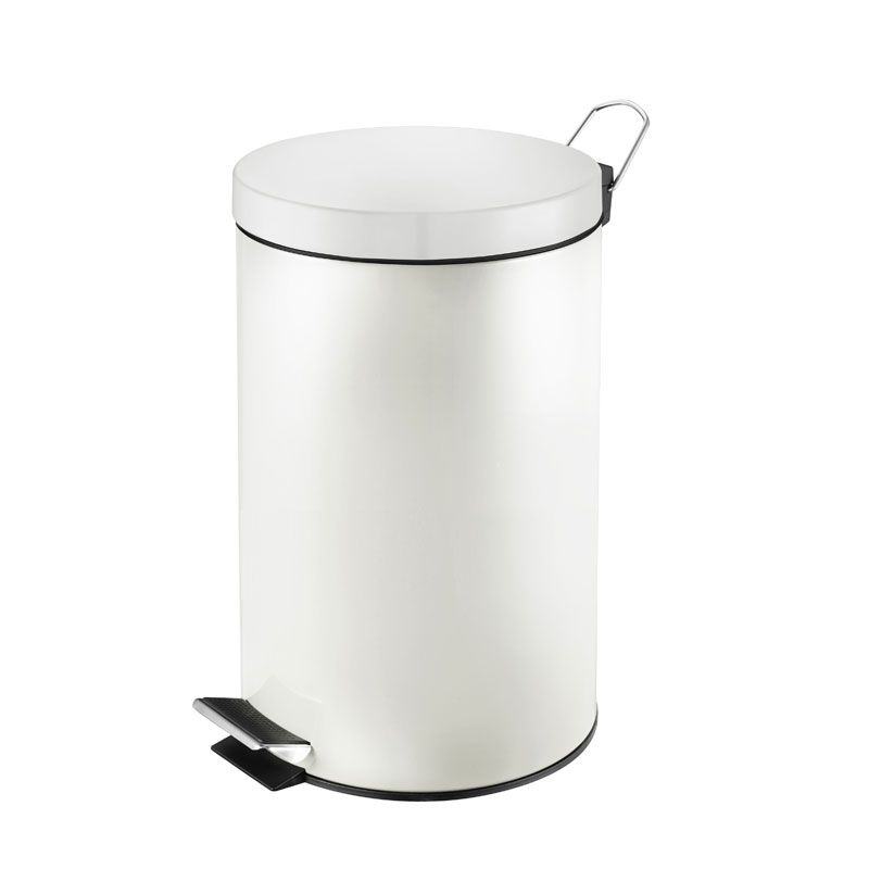 Pedaalemmer 12 liter, V-part - wit