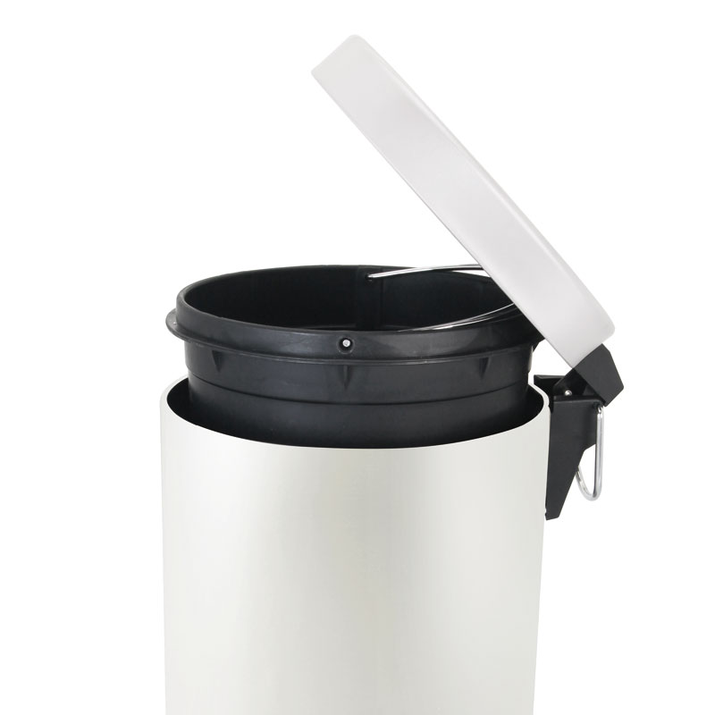 Pedaalemmer 12 liter, V-part - wit