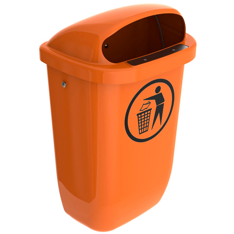 Afvalbak DIN-PK 50 liter - oranje