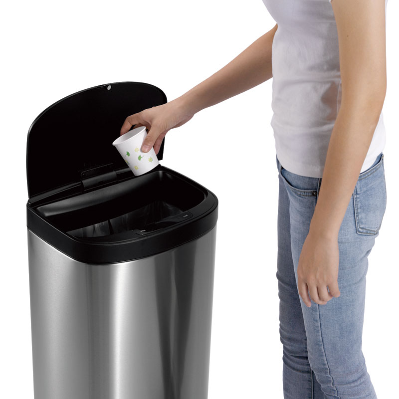 Dara Sensor Bin 35 liter, EKO - mat rvs, zwart