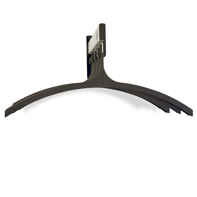 Pro-line Wandgarderobe 4 hangers, V-part - grijs, zwart