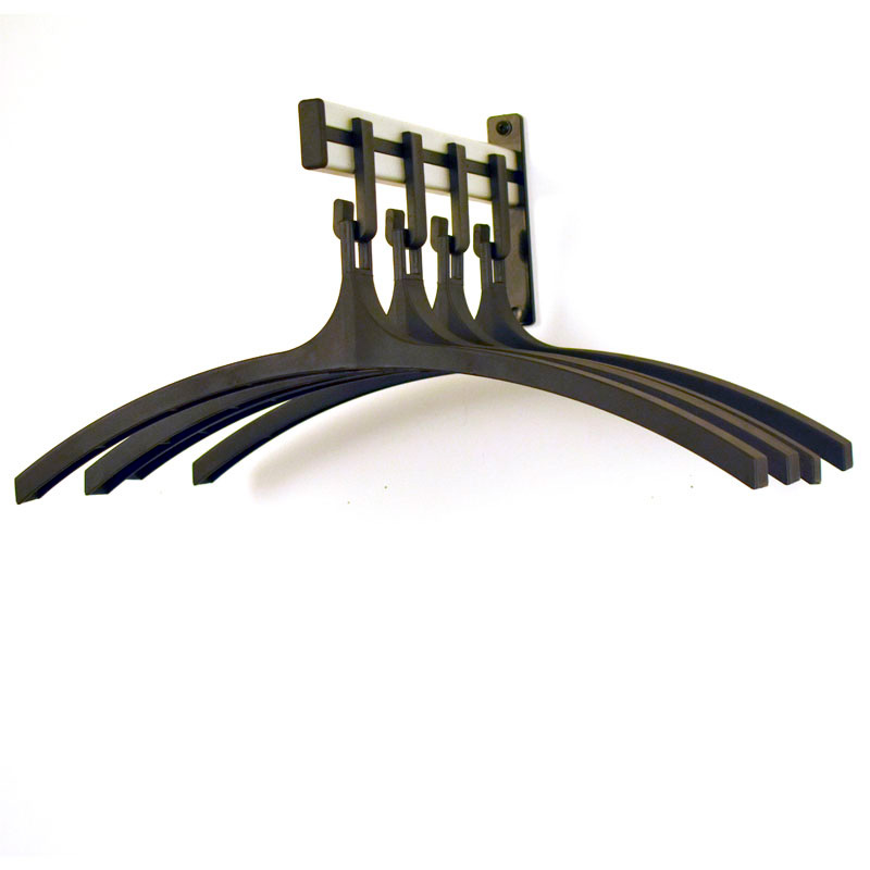 Pro-line Wandgarderobe 4 hangers, V-part - grijs, zwart