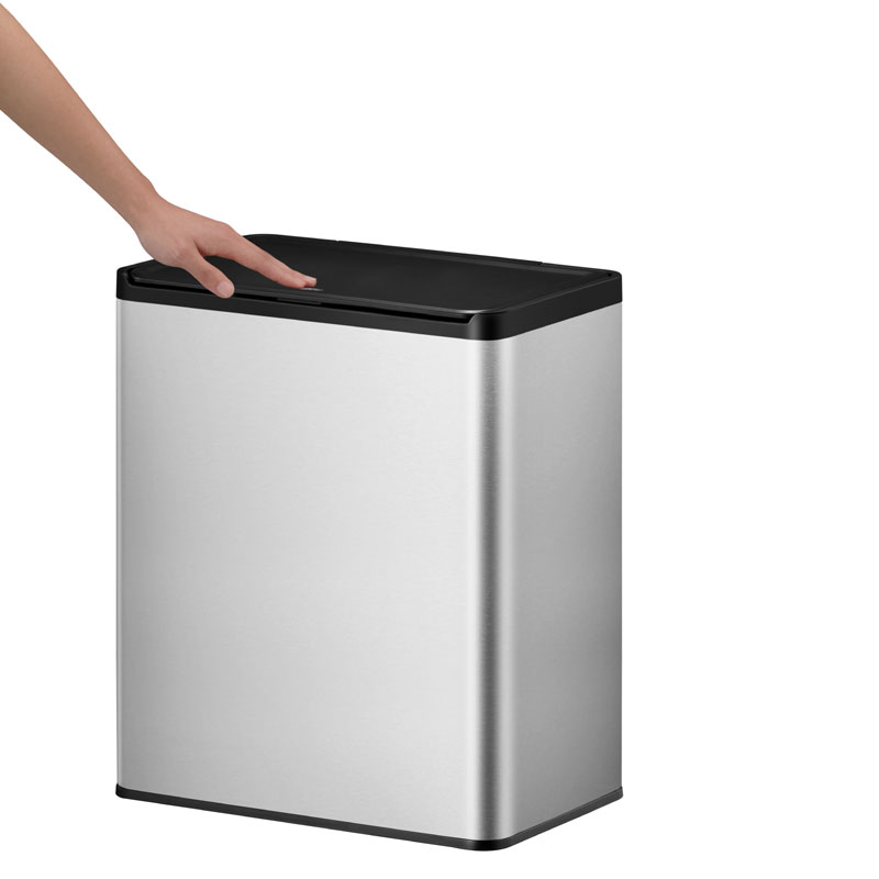 Essential Touch Recycler 20+20 liter, EKO - mat rvs, zwart