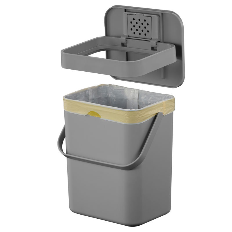 Puro II Food Waste Caddy 5 liter, EKO - grijs