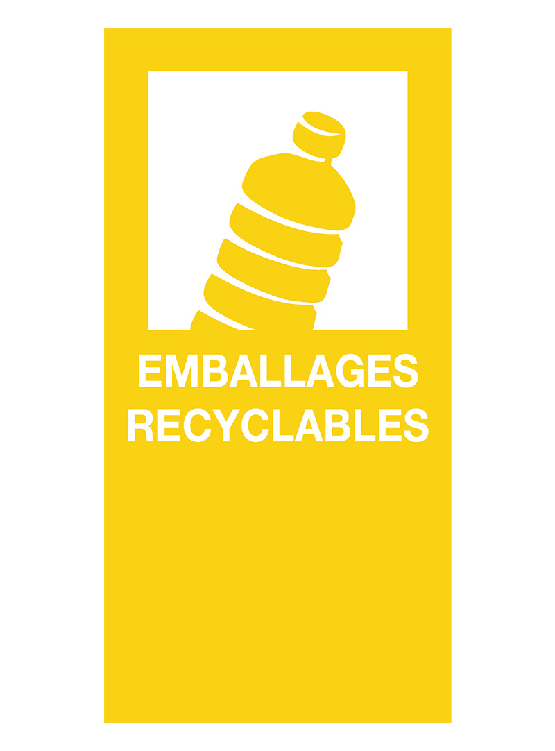 Magneetsticker Emballages/Recyclables - geel