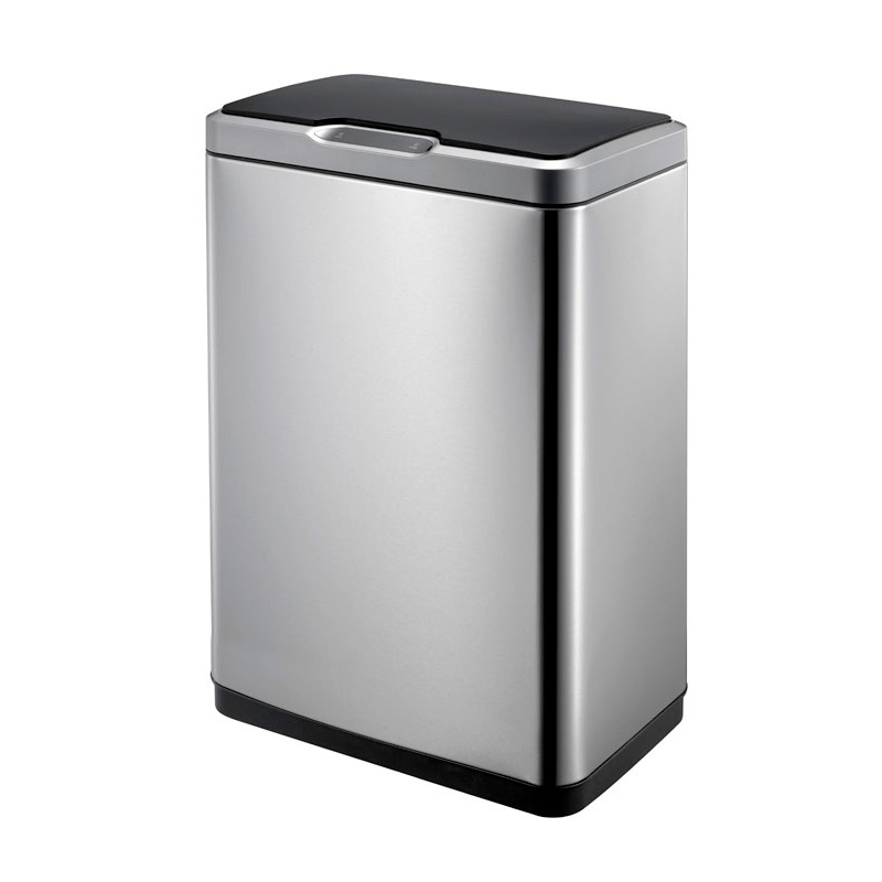 Mirage recycler Sensor Bin 20+20 liter, EKO - mat rvs, zwart