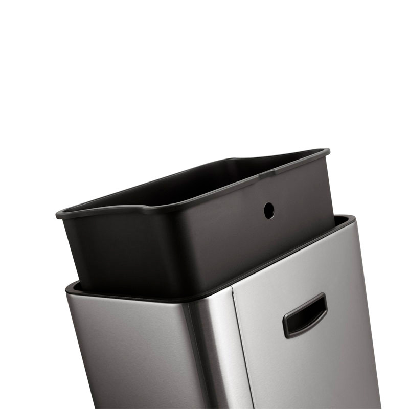 Mirage Sensor Bin 30 liter, EKO - mat rvs, zwart