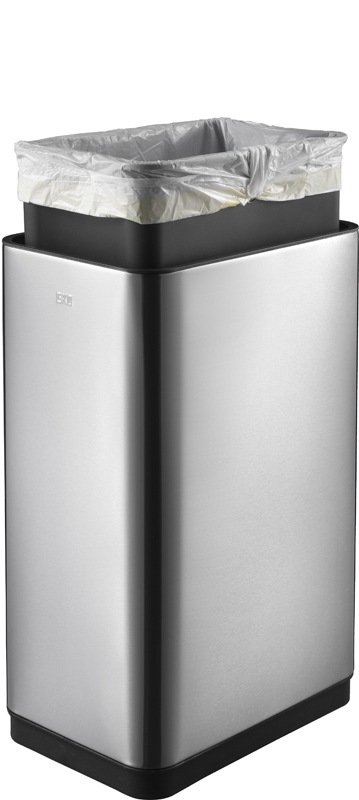 Mirage Sensor Bin 30 liter, EKO - mat rvs, zwart