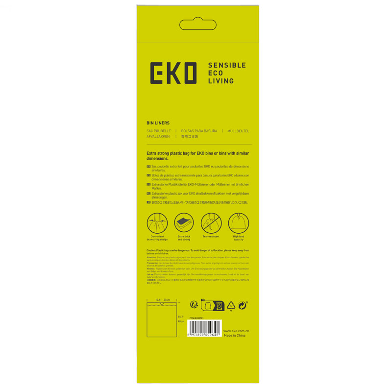 Afvalzakken 3-6 liter (A) (24x30 stuks), EKO - wit