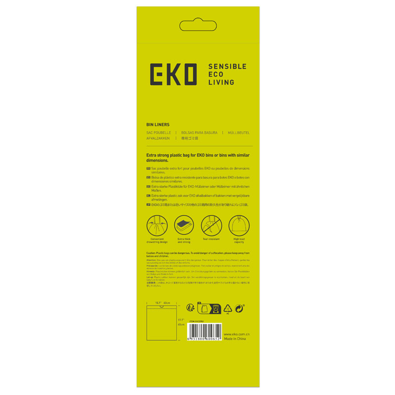 Afvalzakken 7-9 liter (B) (24x25 stuks), EKO - wit