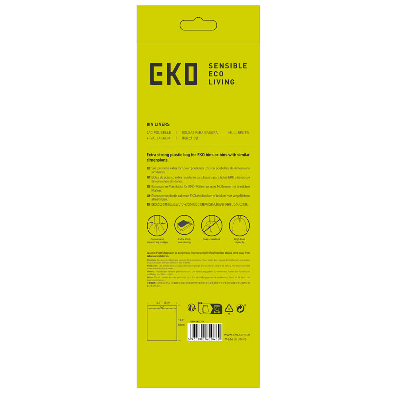 Afvalzakken 10-15 liter (C) (24x20 stuks), EKO - wit