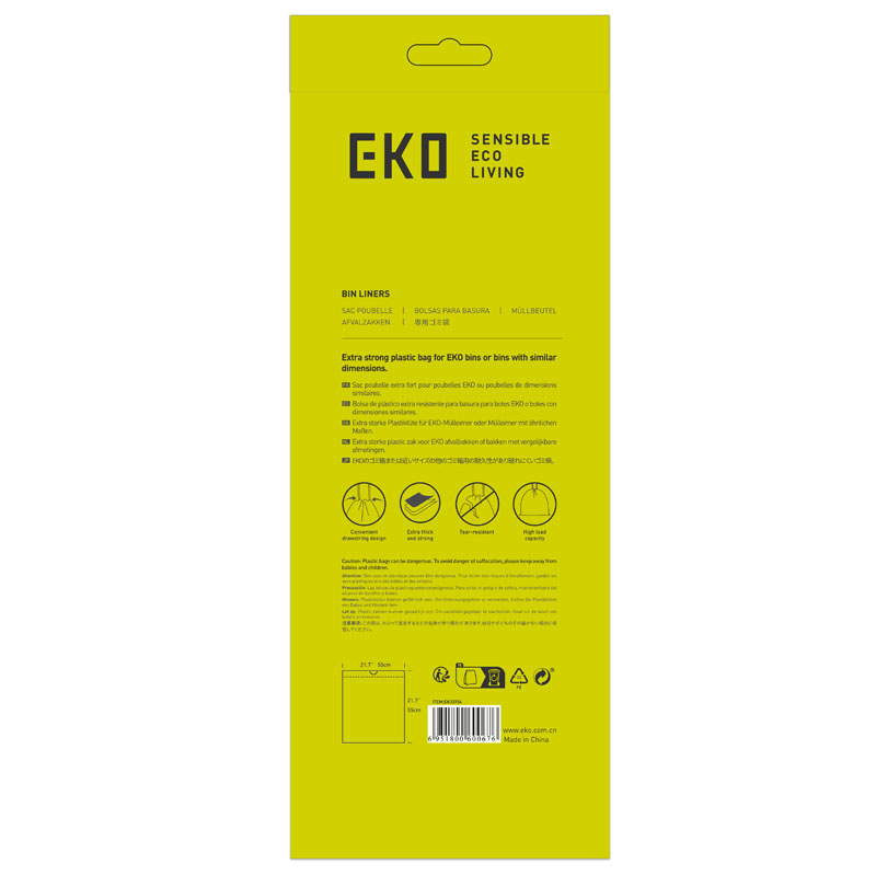 Afvalzakken 18-21 liter (D) (24x20 stuks), EKO - wit